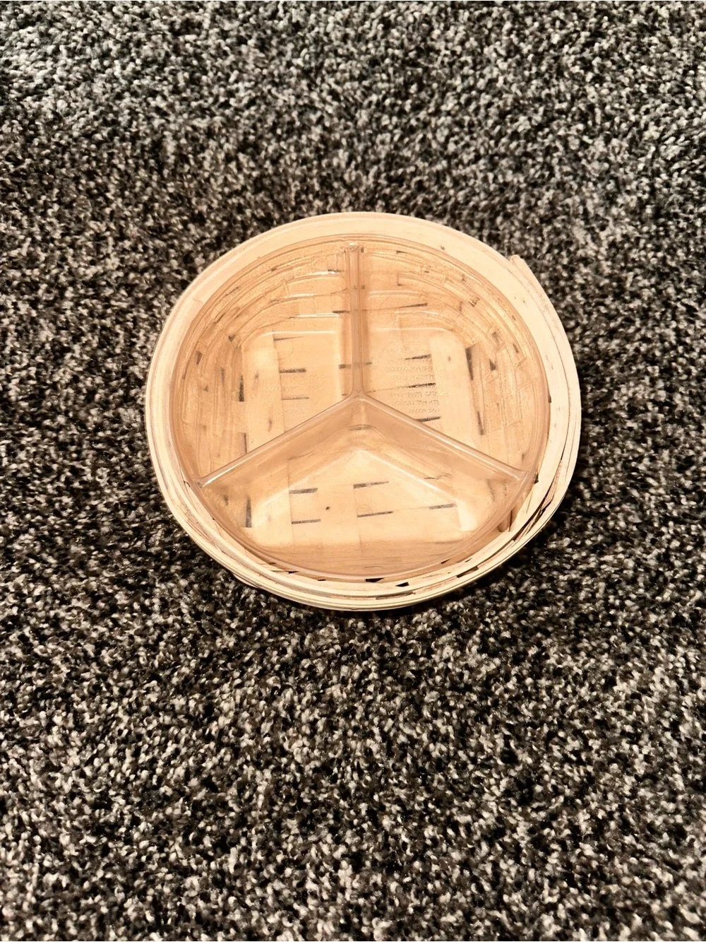 longaberger small white circular basket